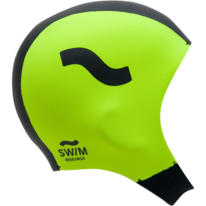 2023 Swim Research Gorro de natacin Freedom 3mm C-HOSR - Negro / Flo Yellow